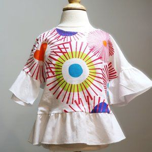 Agatha Ruiz De La Prada white multi top NWT